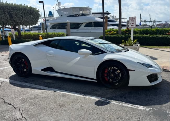 White Lamborghini Huracan