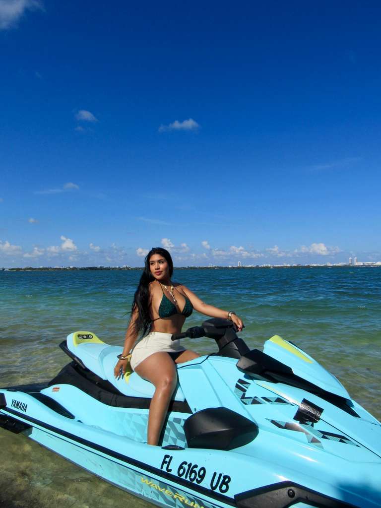 Jet ski on open water