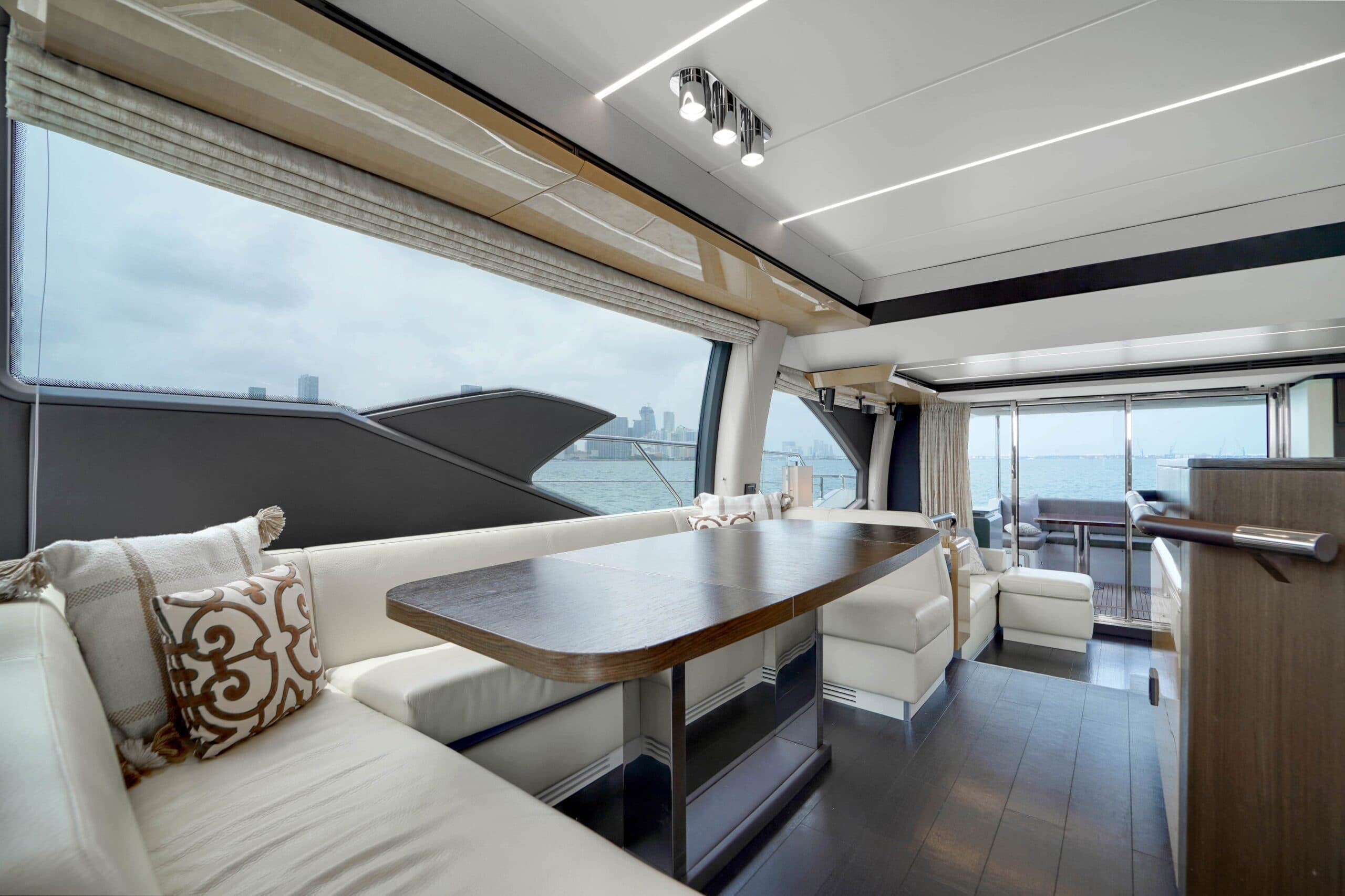 Yacht flybridge lounge